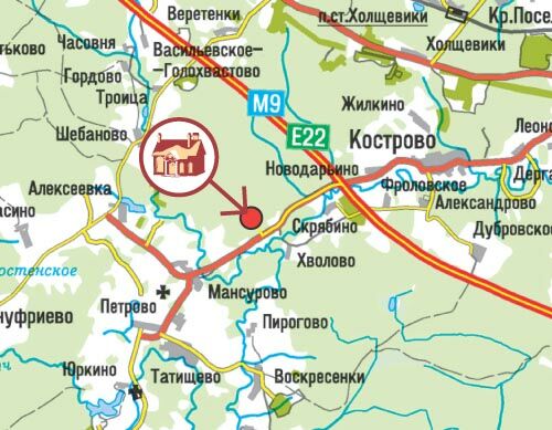 Схема проезда в поселок Уборы, увеличить Схема проезда в поселок Уборы, увеличить