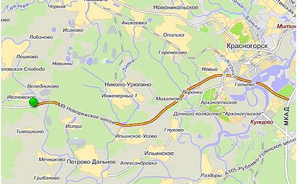 Схема проезда в поселок таунхаусов Барселона, увеличить
